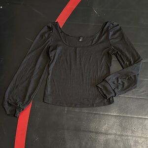 SHEIN Black Long Sleeve Top